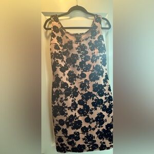 Enfocus Studio Black and Tan Floral Pencil Skirt
